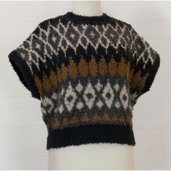 $4500 BRUNELLO CUCINELLI CASHMETE BLEND SEQUIN FUZZY SWEATER 2022 COLLECTION XS - Picture 9 of 10